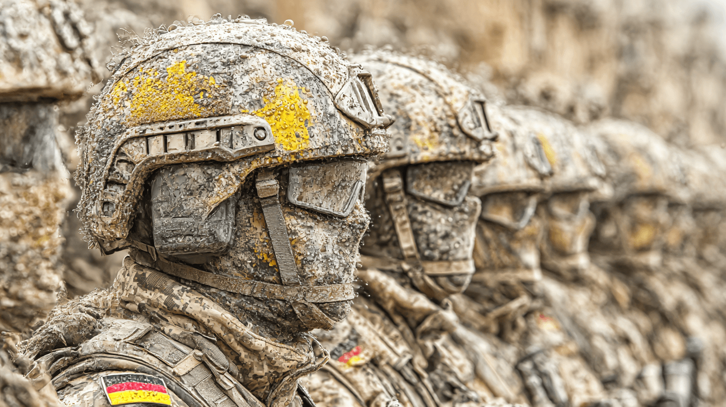 German soldiers ready