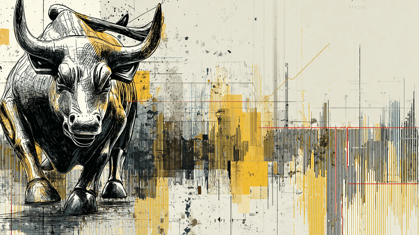 Very angry wall street bull