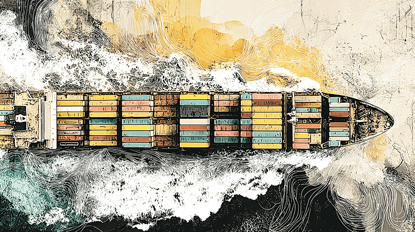 A container transport ship