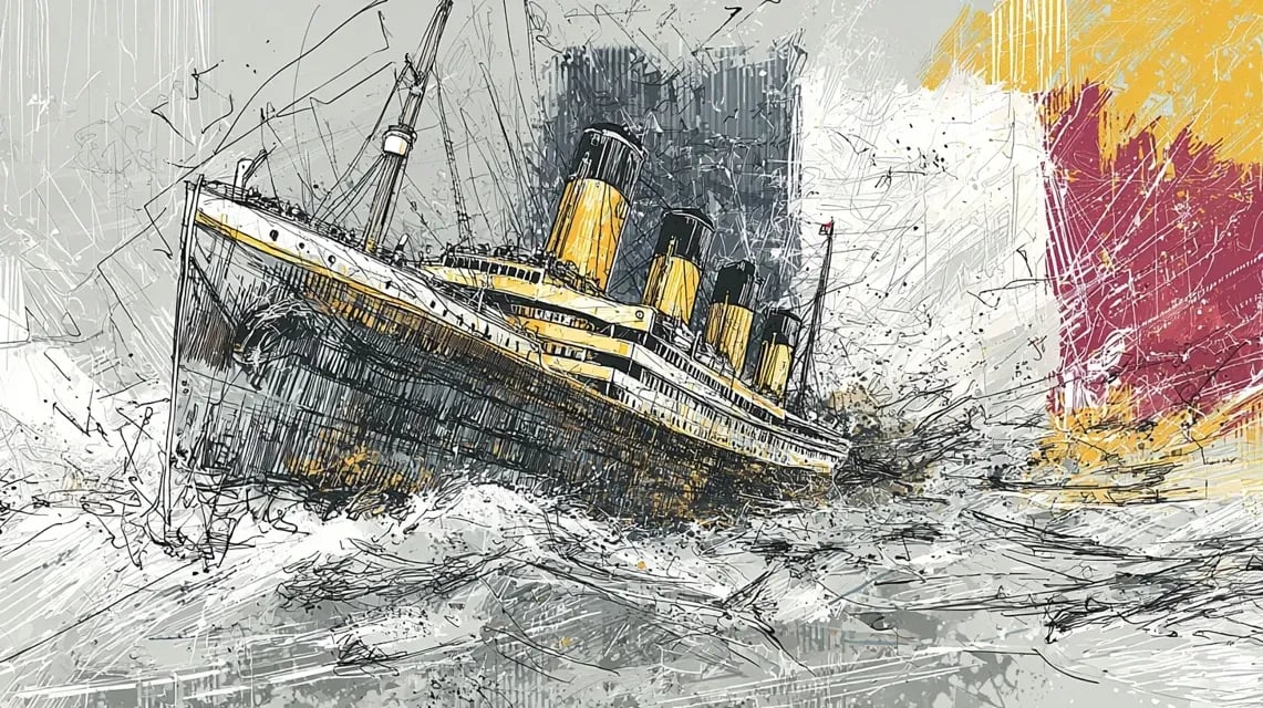 French flagship sinking!