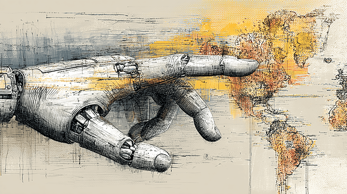 AI fingers the globe.